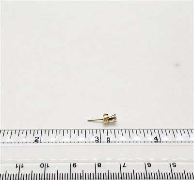 14k Gold Filled Earring Post - 3mm CZ