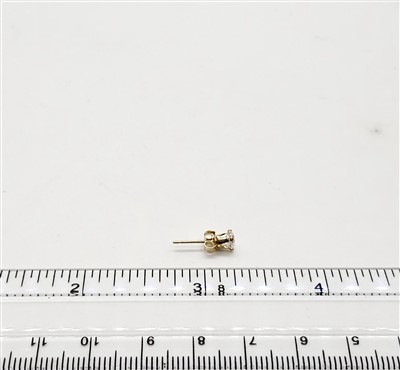 14k Gold Filled Earring Post - 4mm CZ
