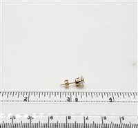14k Gold Filled Earring Post - 6mm CZ
