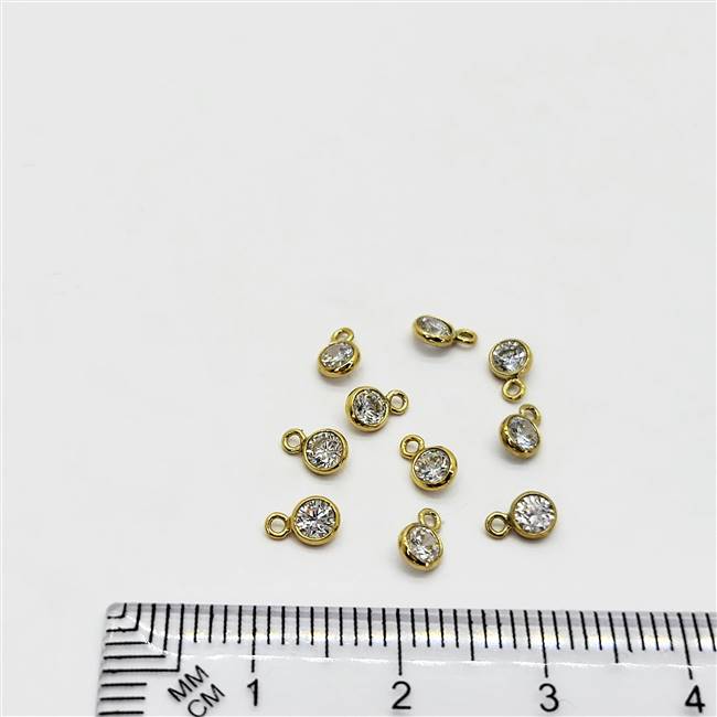 14k Gold Filled CZ Charm Standard Ring 3mm
