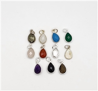 Sterling Silver Tear Drop Pendants 6x10mm