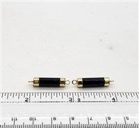 GP Faceted Tube Connector. Onyx