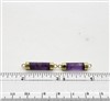 GP Faceted Tube Connector. Amethyst