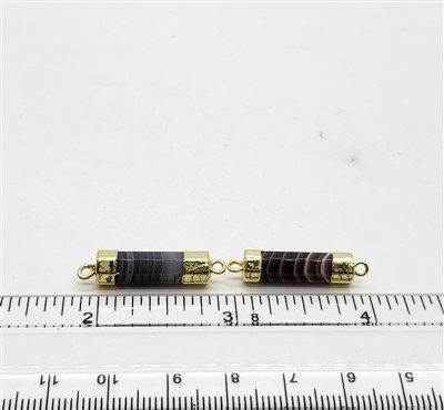 GP Faceted Tube Connector. Bots. Agate