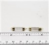 GP Faceted Tube Connector. Clear Qtz