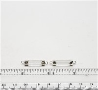 SP Faceted Tube Connector. Clear Qtz