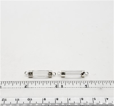 SP Faceted Tube Connector. Clear Qtz