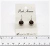 SS Bezel Earrings. 10mm Round. Black Onyx