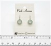 SS Bezel Earrings. 10mm Round. Teal Chalcedony