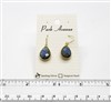 VS Bezel Earrings. 11x16mm Tear Drop. Labradorite