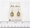 VS Bezel Earrings. 11x16mm Tear Drop. Rutilated Quartz