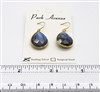 VS Bezel Earrings. 15x20mm Tear Drop. Labradorite