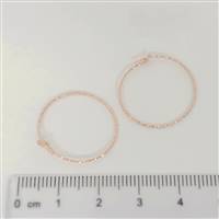 Rose Gold Filled Hoop - Beading 15mm. 1 Pair