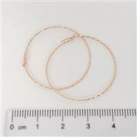 Rose Gold Filled Hoop - Beading 25mm. 1 Pair