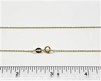 18k Gold over Sterling Silver Chain BALL1. 16 Inch