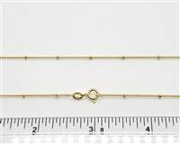 18k Gold over Sterling Silver Chain 444. 16 Inch