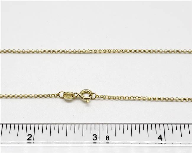 18k Gold over Sterling Silver Chain M441. 18 Inch