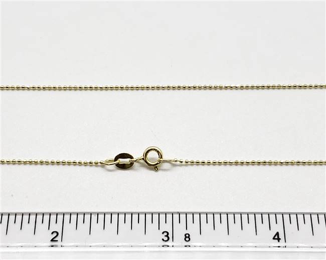 18k Gold over Sterling Silver Chain BALL1. 18 Inch