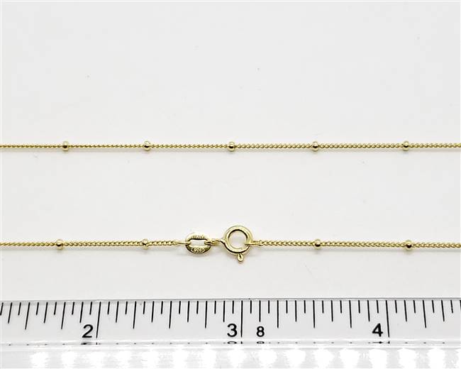 18k Gold over Sterling Silver Chain 444. 18 Inch