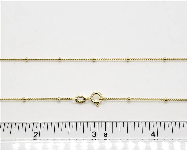 18k Gold over Sterling Silver Chain 444. 20 Inch