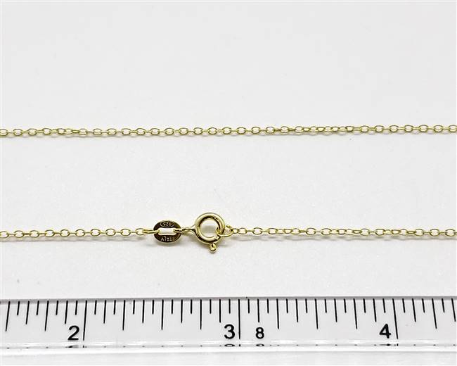 18k Gold over Sterling Silver Chain 1020A. 24 Inch