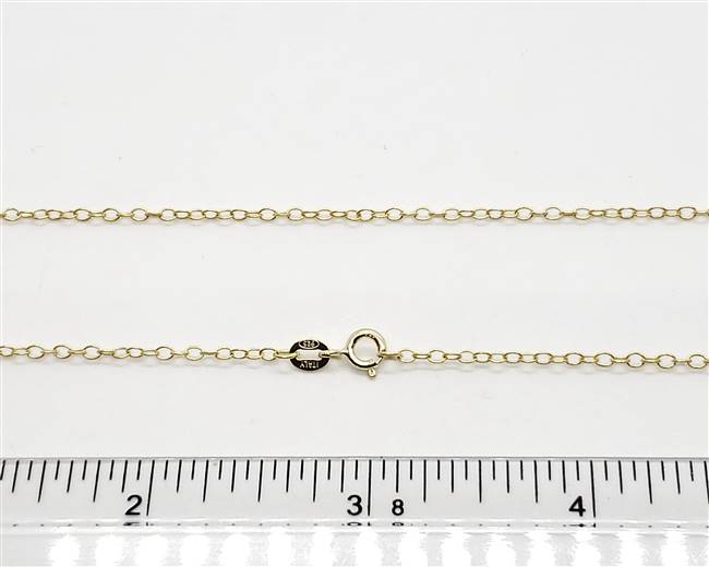 18k Gold over Sterling Silver Chain 1515. 24 Inch