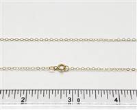 14k Gold Filled 1.5mm Flat Cable Chain 1020F. 14 Inch