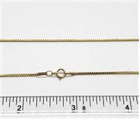 14k Gold Filled 1mm Box Chain 1mmBox. 16 Inch