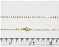 14k Gold Filled 1.5mm Flat Cable Chain 1020F. 20 Inch