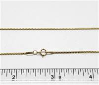 14k Gold Filled 1mm Box Chain 1mmBox. 24 Inch