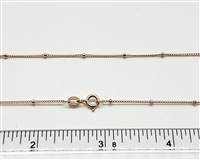 Rose Gold Plate over Sterling Chain 444. 16 Inch