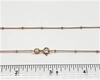 Rose Gold Plate over Sterling Chain 444. 18 Inch