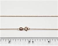 Rose Gold Plate over Sterling Chain BALL1. 20 Inch