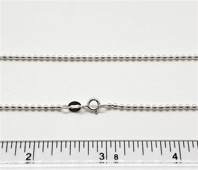 Sterling Silver Chain 1.8mm Ball. 16 Inch
