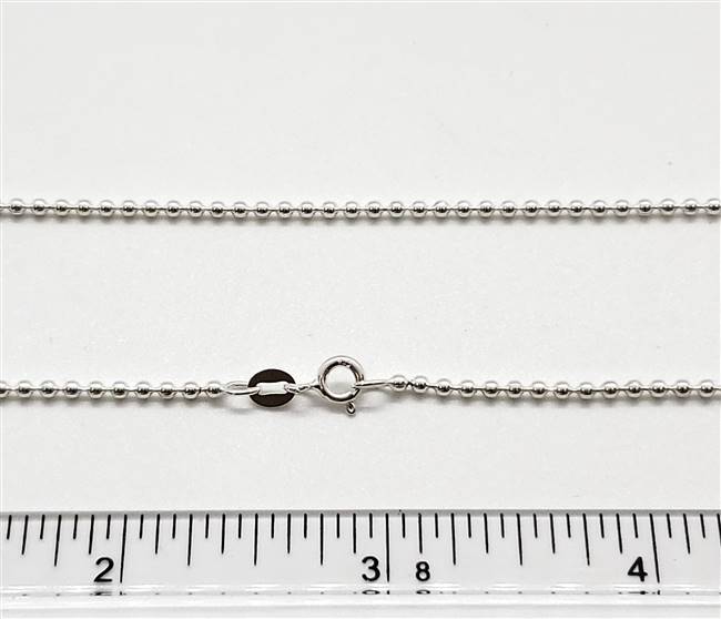 Sterling Silver Chain 1.8mm Ball. 18 Inch