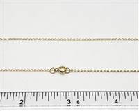 14k Gold Filled 1mm Flat Cable Chain 927F. 18 Inch