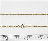 14k Gold Filled Chain 1.3mm Rope. 11R. 18 Inch