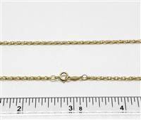 14k Gold Filled Chain 1.6mm Rope. 13R. 16 Inch