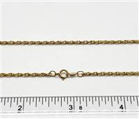14k Gold Filled Chain 1.8mm Rope. 15R. 18 Inch