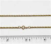 14k Gold Filled Chain 1.8mm Rope. 15R. 20 Inch