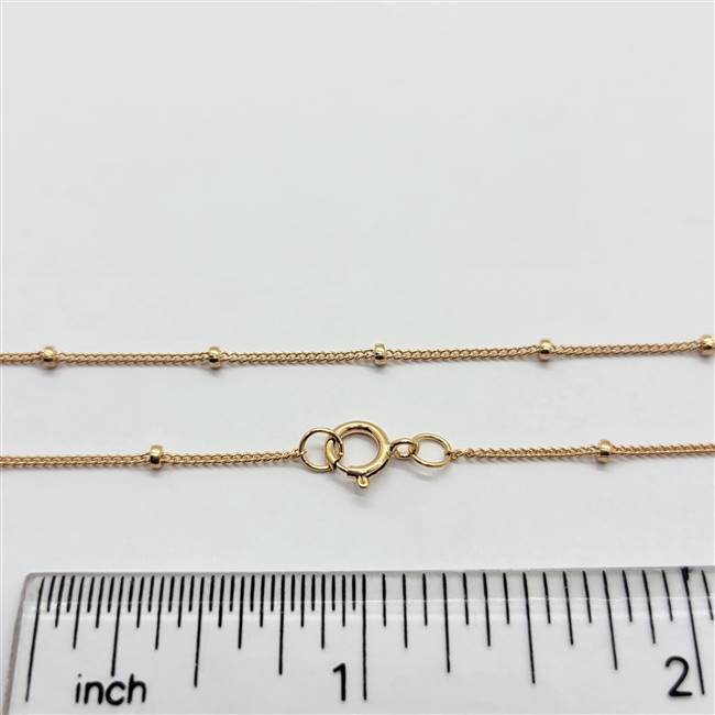 Rose Gold Filled Satellite Chain. 16 Inch