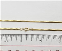 14k Gold Filled Chain 1.5mm Box. 16 Inch