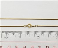 14k Gold Filled 1mm Snake Necklace. 16 Inch