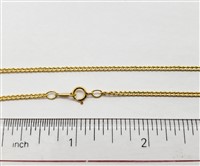 14k Gold Filled 2mm Curb Necklace. 16 Inch