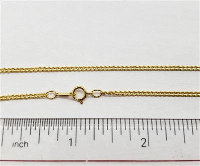 14k Gold Filled 2mm Curb Necklace. 16 Inch