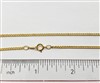 14k Gold Filled 2mm Curb Necklace. 18 Inch