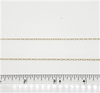 14k Gold Filled Chain - Diamond Shaped Cable Chain 1.5mm x 2.6mm