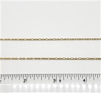 14k Gold Filled Chain - Knurled Long & Short Chain 1.6mm x 3.5mm