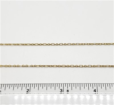 14k Gold Filled Chain - Knurled Long & Short Chain 1.6mm x 3.5mm