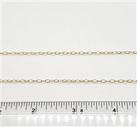 14k Gold Filled Chain - Diamond Shaped Cable Chain 2mm x 3.6mm